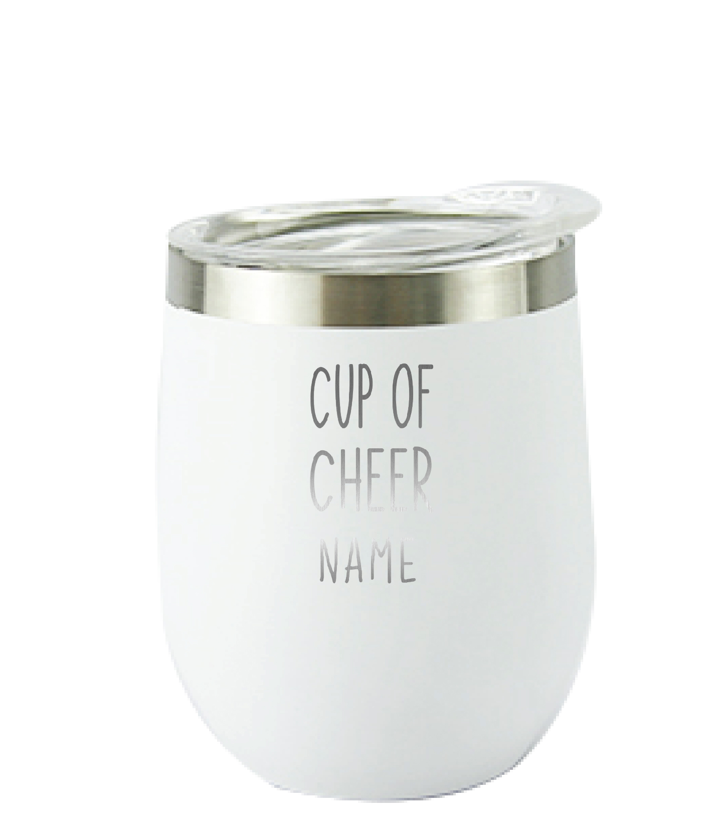 Cup of Cheers White Wine Personalised Vacuum Insulated Stainless Steel Tumbler with Lid